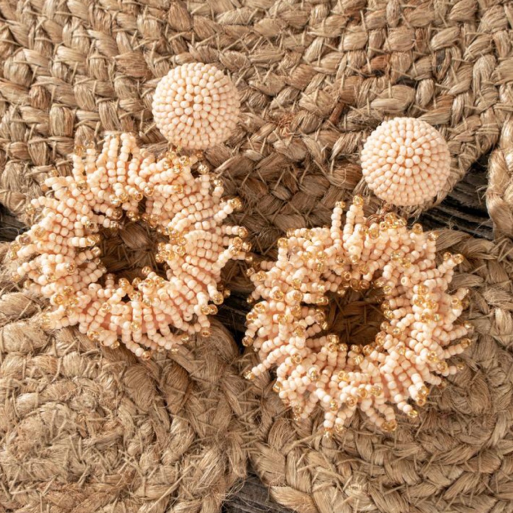 Natural Beaded Earrings G1